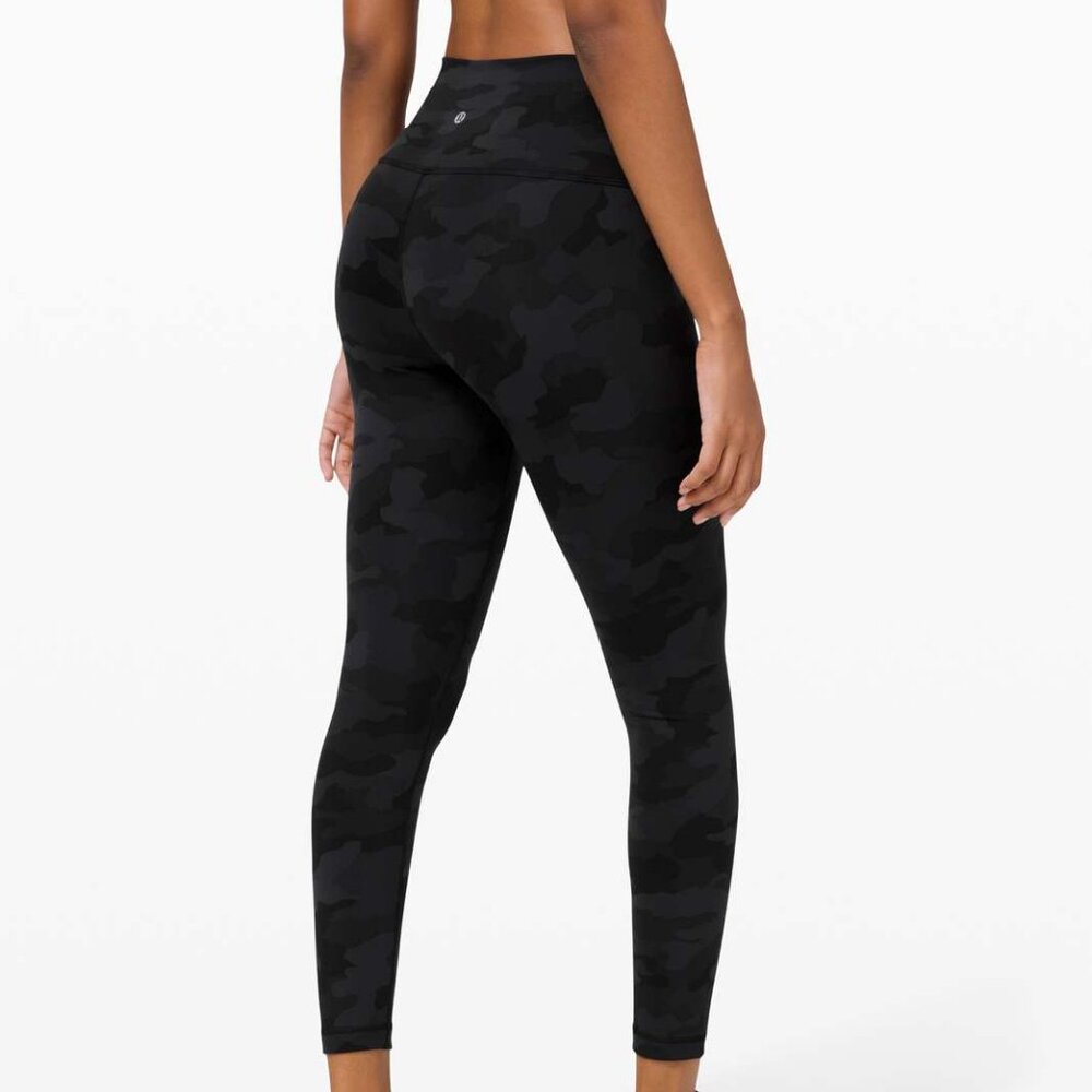 LULULEMON Wunder Train High-Rise Tight 25" Heritage 365 Camo Deep Coal size 6
